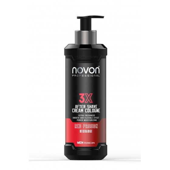 Novon Professional 3X Aftershave Cream Cologne - Red Passion - 400ml
