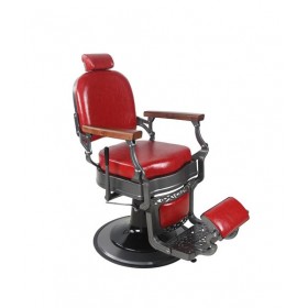 Barber Chair - VINTAGE - Herrenstuhl - Red