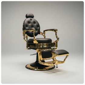 Barberstuhl THE CHESTER Gold/Schwarz