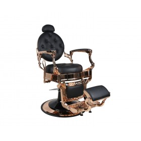 Barberstuhl THE CHESTER Rosegold/Schwarz