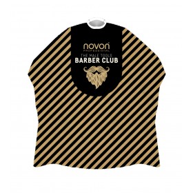 Novon Friseurumhang Barber Stripes Schwarz/Gold