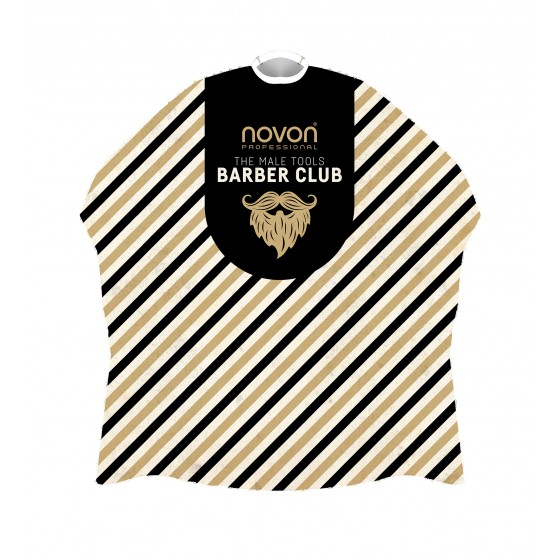 Novon Friseurumhang Barber Stripes Schwarz/Gold/Wei�