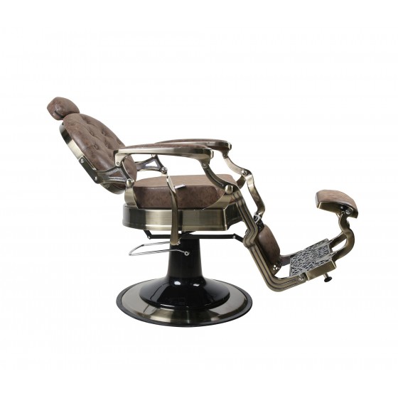 Barber Chair - OVEREST - Vintage Light Brown - Gold