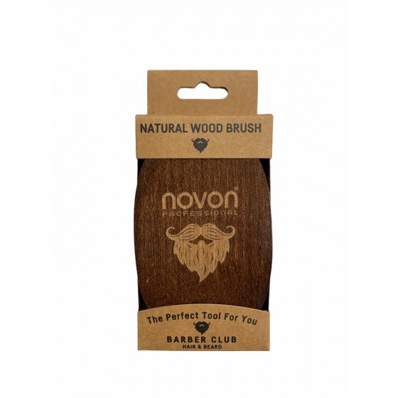Novon Professional Barber Club Bartbrste Wooden Brush