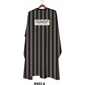 Novon Hairdresser Cape / Umhang - schwarz - grau - gelb...