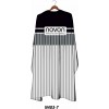 Novon Professional Hairdresser Cape/ Umhang - schwarz - wei - grau gestreift