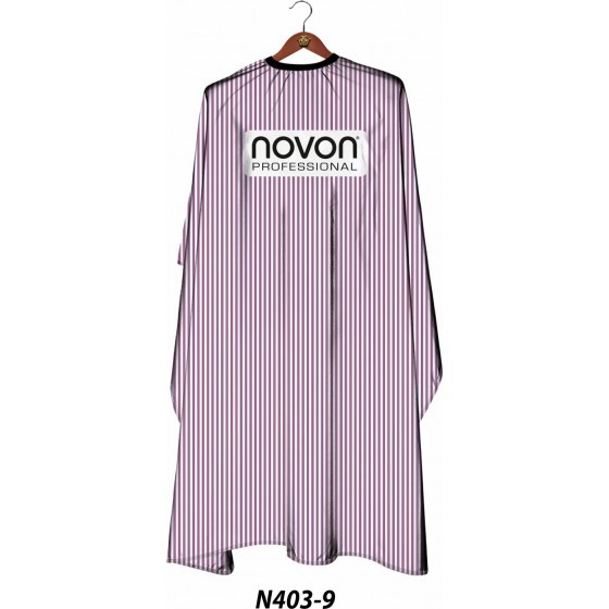Novon Hairdresser Cape / Umhang - wei� - blau - rot gestreift