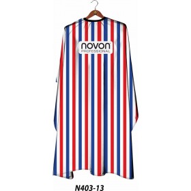 Novon Professional Hairdresser Cape/ Umhang - weiß - blau...