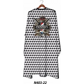 Novon Hairdresser Cape / Umhang - schwarz - wei� mit...