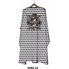 Novon Hairdresser Cape / Umhang - schwarz - weiß mit Barberlogo