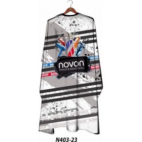 Novon Hairdresser Cape / Umhang - Barbershop Muster hell