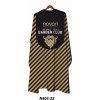 Novon Hairdresser Cape / Umhang - schwarz - gold gestreift mit Barber Club Logo