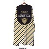 Novon Hairdresser Cape / Umhang - schwarz - gold - wei� gestreift mit Barber Club Logo